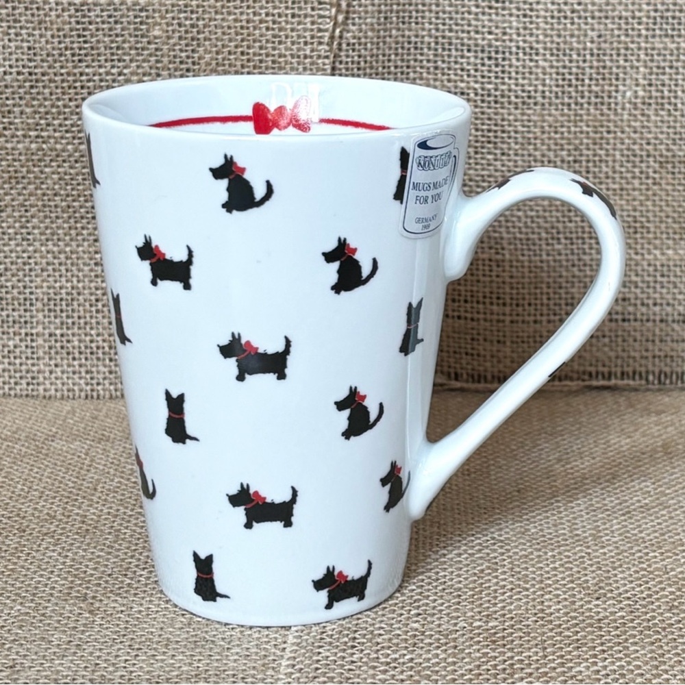 New Konitz Waechtersbach Scottie Dog Coffee Mug Cup Novelty Whimsical Twee Fun